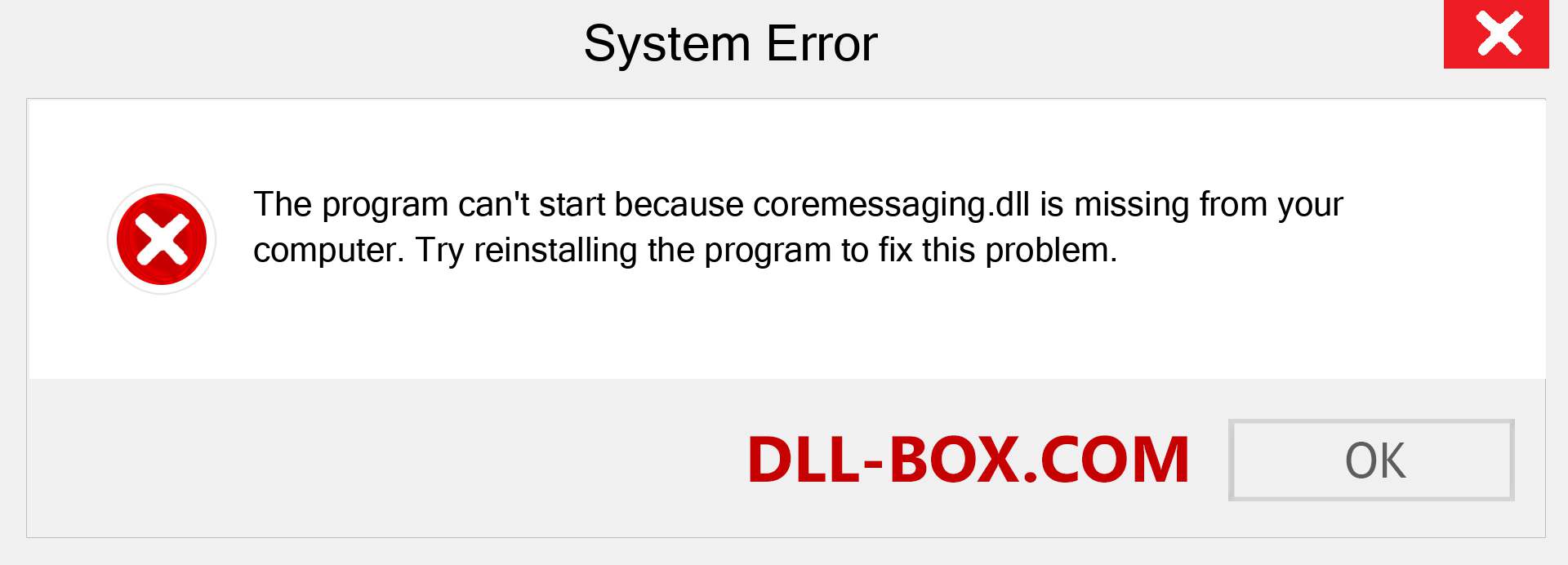  coremessaging.dll file is missing?. Download for Windows 7, 8, 10 - Fix  coremessaging dll Missing Error on Windows, photos, images