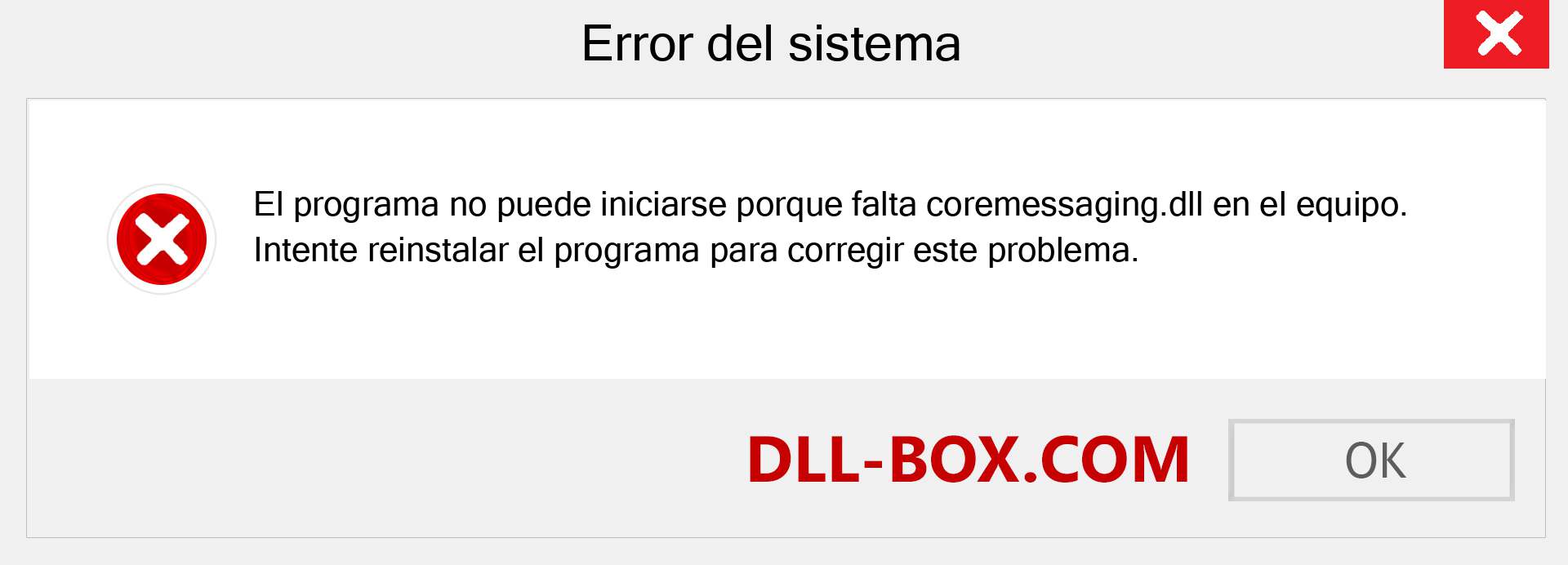 ¿Falta el archivo coremessaging.dll ?. Descargar para Windows 7, 8, 10 - Corregir coremessaging dll Missing Error en Windows, fotos, imágenes