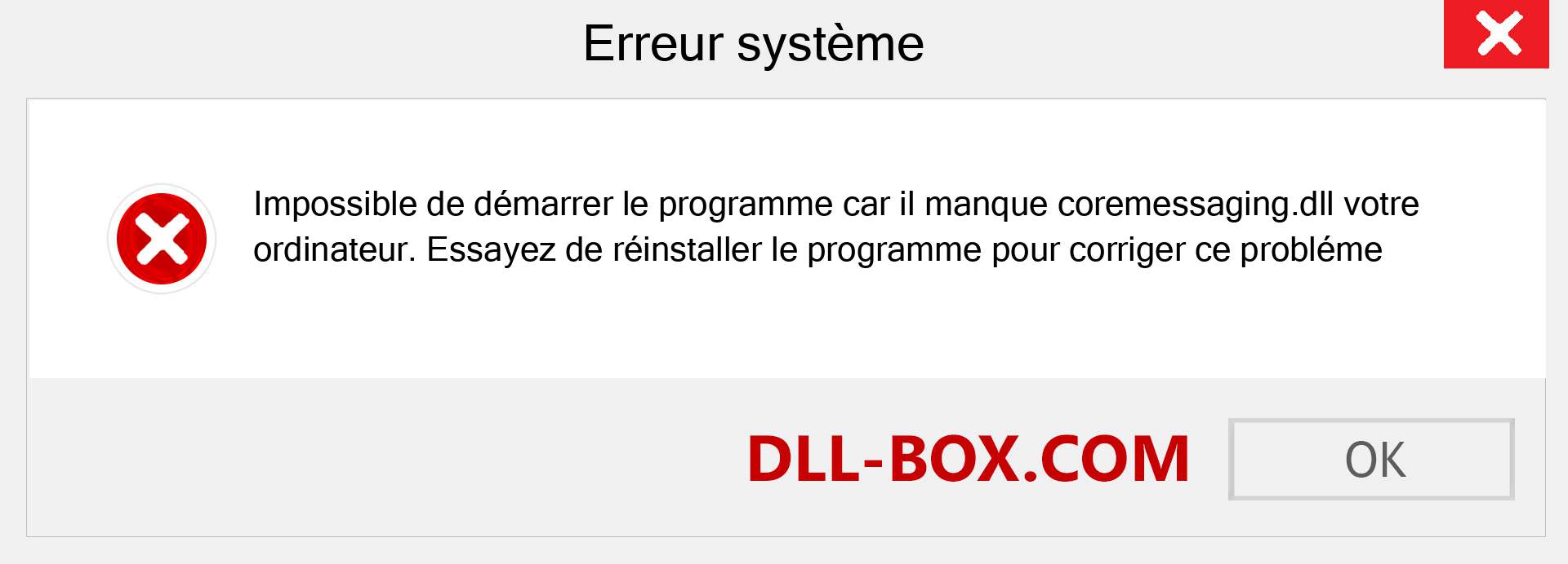 Le fichier coremessaging.dll est manquant ?. Télécharger pour Windows 7, 8, 10 - Correction de l'erreur manquante coremessaging dll sur Windows, photos, images